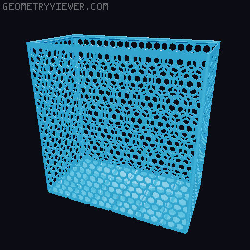 Gridfinity Hex Bins Light all sizes 3D model thumbnail