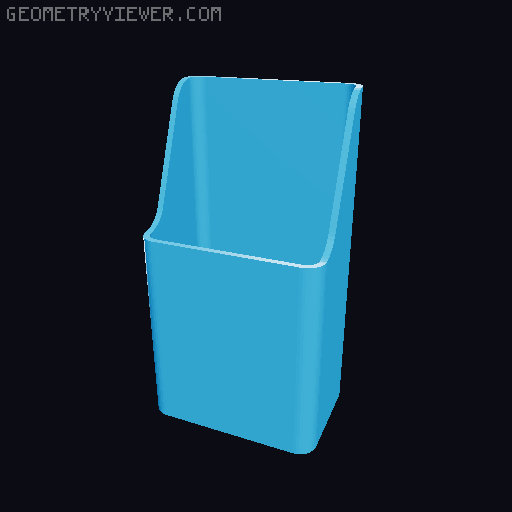 Bin for Ikea skadis - 564 models - hooks need support 3D model thumbnail