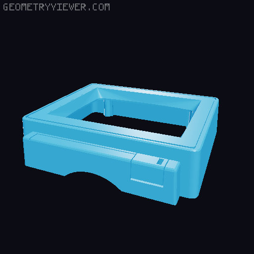 Retro Desktop PC Raspberry Pi case V2 3D model thumbnail