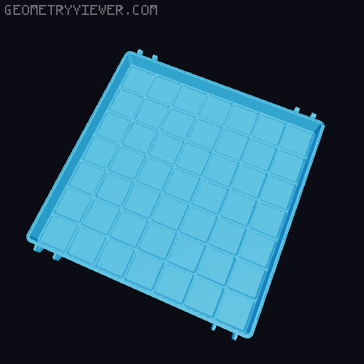 Rugged Gridfinity Box (Parametric) 3D model thumbnail
