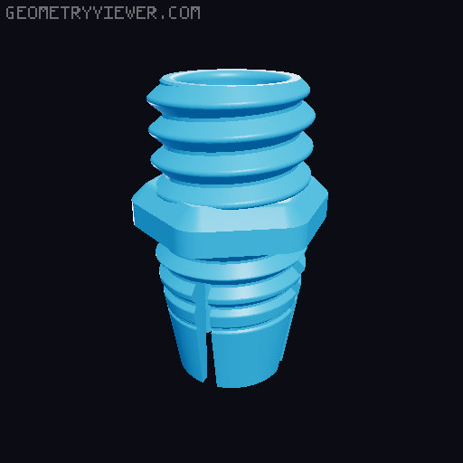 Customizable M20 Cable Glands, Inserts, Plug and Gasket (12 & 15mm ID) 3D model thumbnail