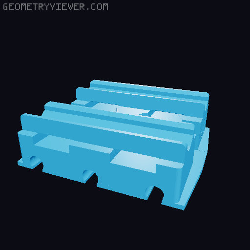 Wooden railway bridge system for Fischertechnik 3D model thumbnail
