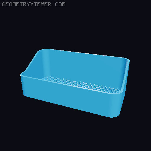 Bin for Ikea skadis - 564 models - hooks need support 3D model thumbnail
