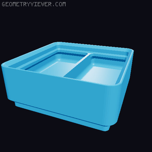 Gridfinity Divider Bins 3D model thumbnail