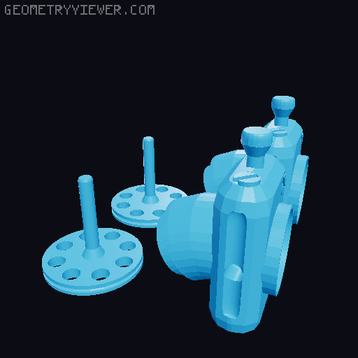 OHC V60 Ultramax Engine 3D model thumbnail