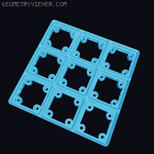 Gridfinity Screwable Magnetic Base Plates 3D model thumbnail