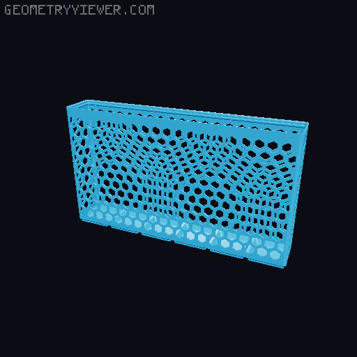 Gridfinity Hex Bins Light all sizes 3D model thumbnail