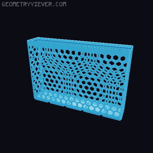 Gridfinity Hex Bins Light all sizes 3D model thumbnail