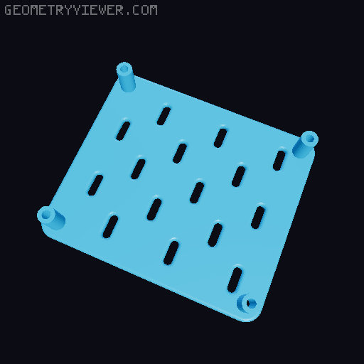 Skadis Pegboard, all sizes 80 to 360mm 3D model thumbnail
