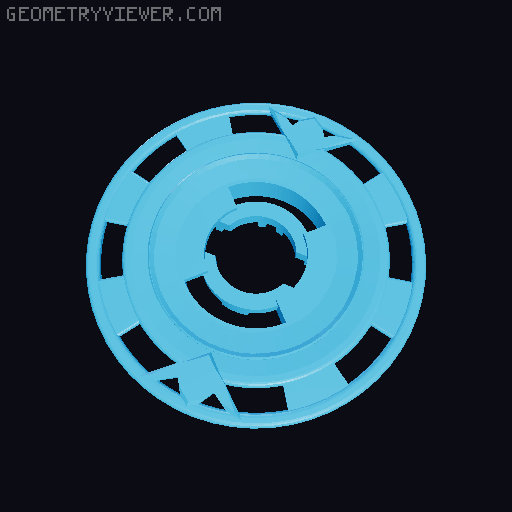 Custom Metal Fight Beyblade: Magnetic Compass 3D model thumbnail