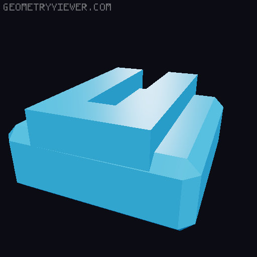 PrintABlok:WritersBloks interlocking letter blocks 3D model thumbnail