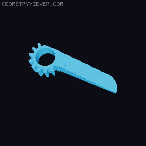 Geared slim wallet 3D model thumbnail