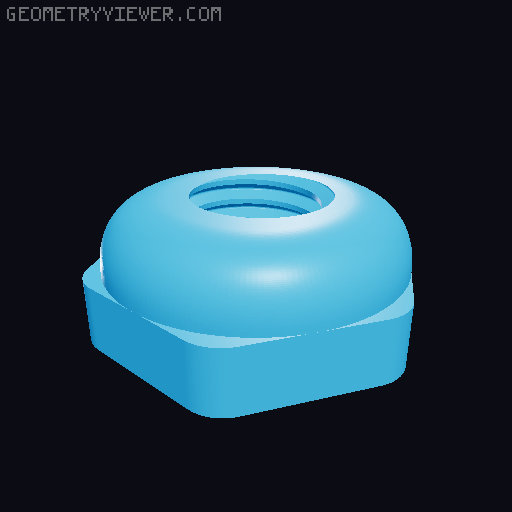 Sunlu Filament Dryer PTFE Screw-in Mount 3D model thumbnail