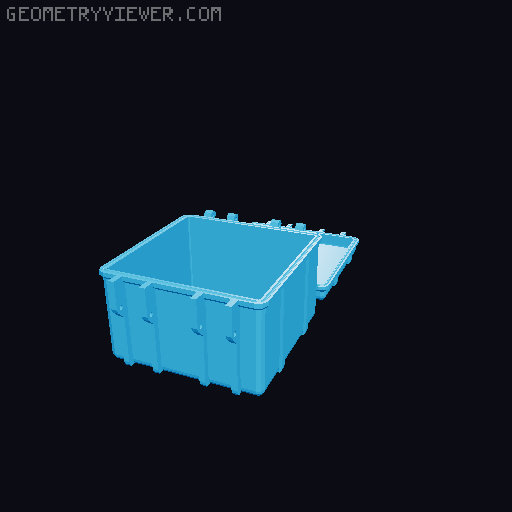 Super Customizable Rugged Box in OpenSCAD 3D model thumbnail