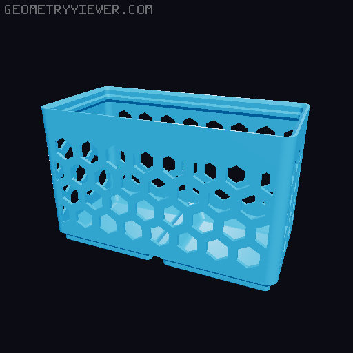 Gridfinity Hex Bins Light all sizes 3D model thumbnail