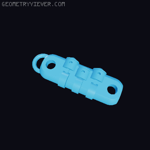Motorcycle Key Ring 3D model thumbnail