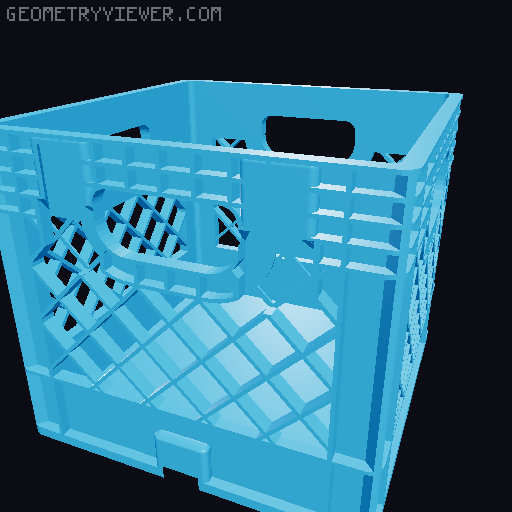 Milk Crate for Skadis - no supports 3D model thumbnail