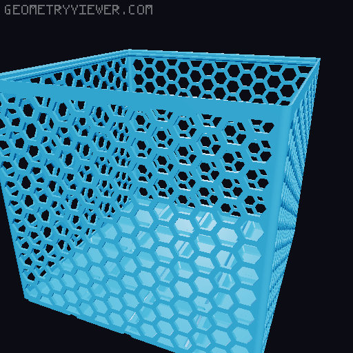Gridfinity Hex Bins Light (rotated grid) all sizes 3D model thumbnail