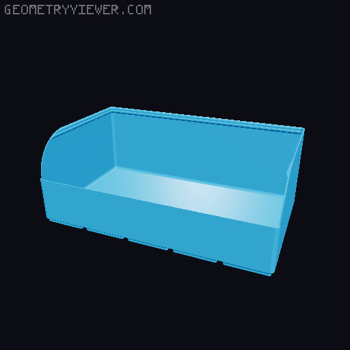 Gridfinity rouded bins collection all sizes 3D model thumbnail
