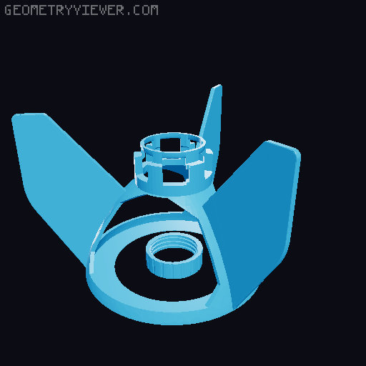 UK lidl freeway bottles fins - remix for 33mm and 29mm 3D model thumbnail