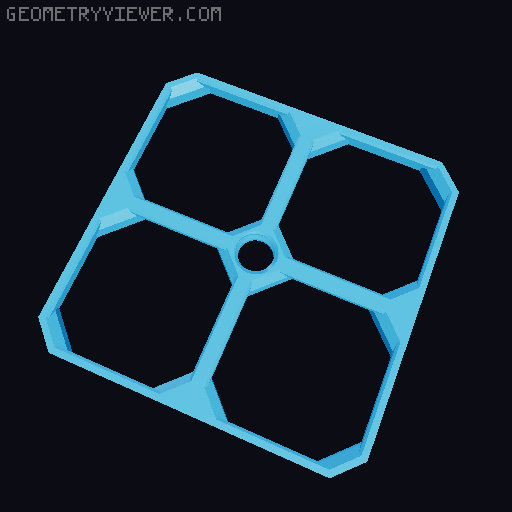 openGrid with Multiboard-compatible screw holes 3D model thumbnail