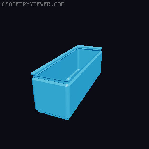 Gridfinity Box (Quick print, lite version, less filament!) 3D model thumbnail