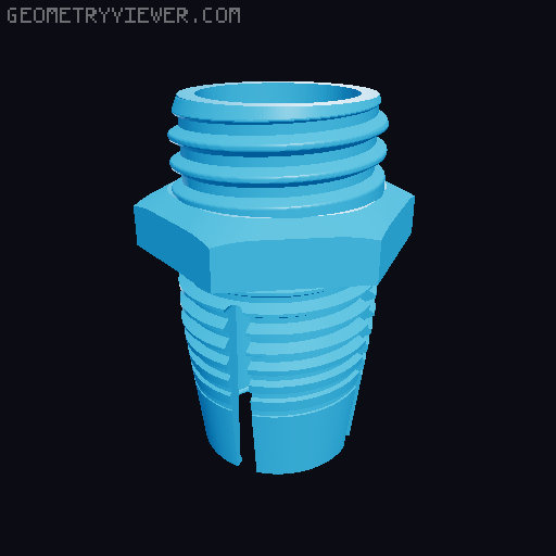 Customizable M20 Cable Glands, Inserts, Plug and Gasket (12 & 15mm ID) 3D model thumbnail