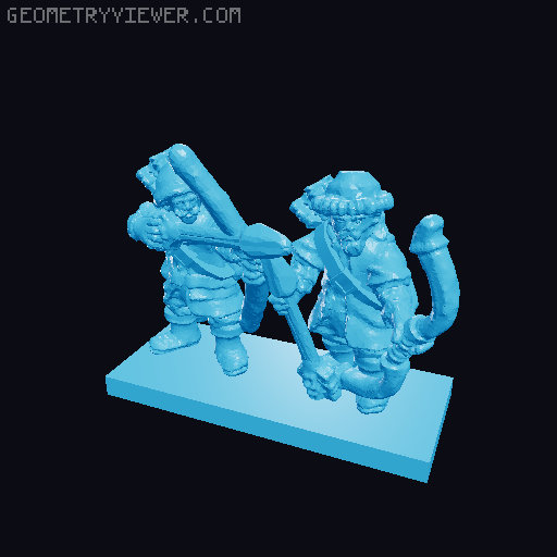 Lake-Town Militia Archers 10mm Scale 3D model thumbnail