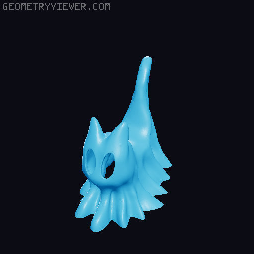 A Trio of Halloween Ghost Cats 3D model thumbnail