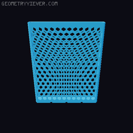 Gridfinity Hex Bins all sizes 3D model thumbnail
