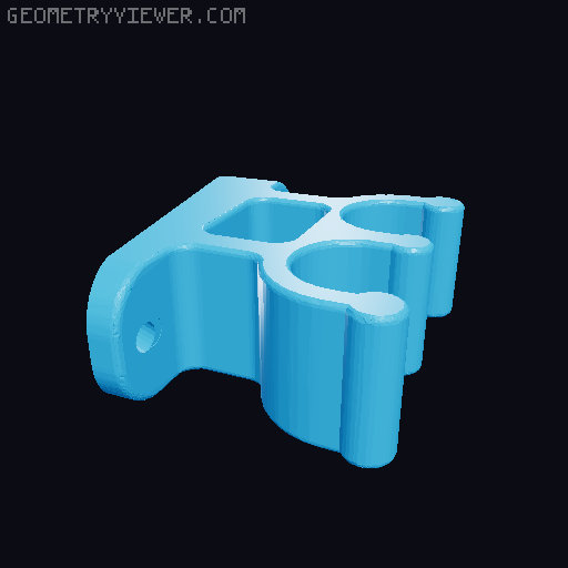 Double door catch 3D model thumbnail