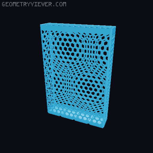 Gridfinity Hex Bins Light all sizes 3D model thumbnail