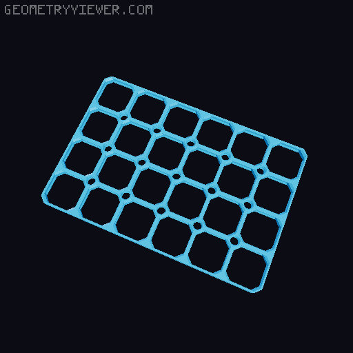 openGrid with Multiboard-compatible screw holes 3D model thumbnail