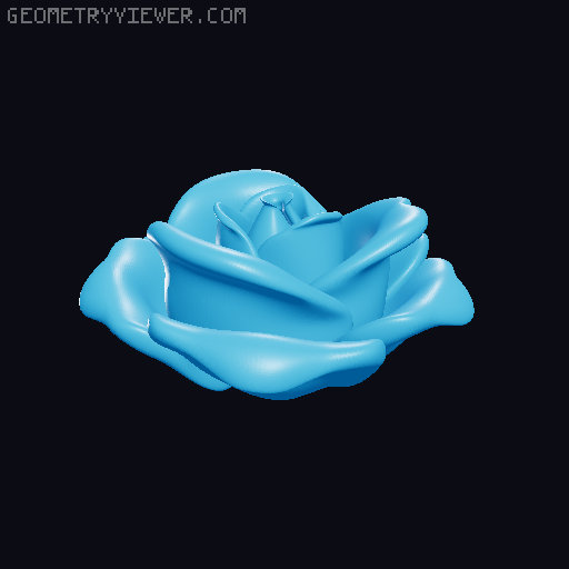 Rose with Stem 2 3D model thumbnail
