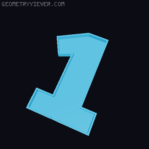Glowing LED all alphabet letters and all numbers 6 cm high 3D model thumbnail