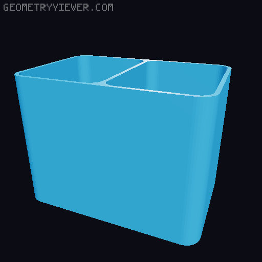 Bin for Ikea skadis - 564 models - hooks need support 3D model thumbnail
