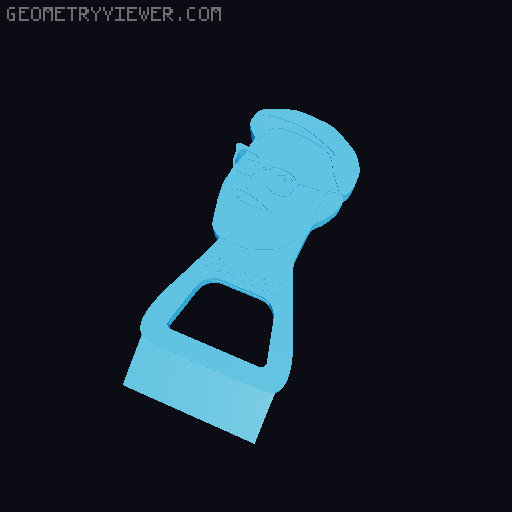 The Unoriginal Prusa Scraper and Bottle Opener 3D model thumbnail
