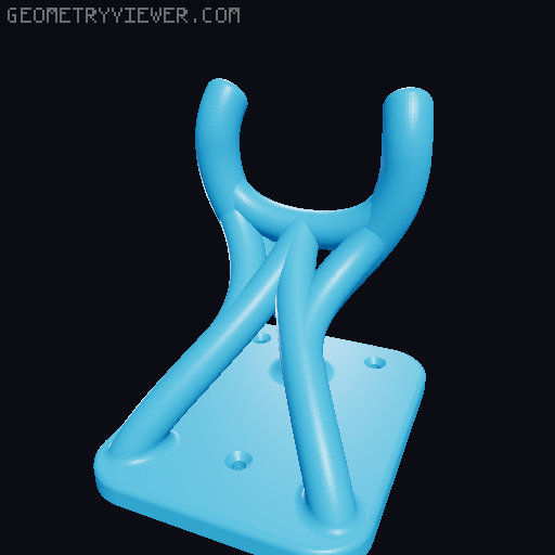 Guitar wall mount 3D model thumbnail