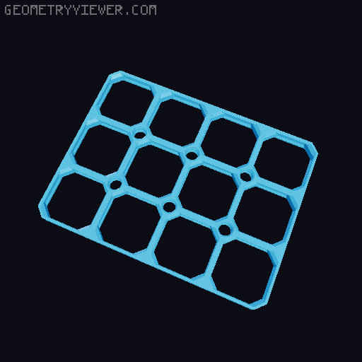 openGrid with Multiboard-compatible screw holes 3D model thumbnail