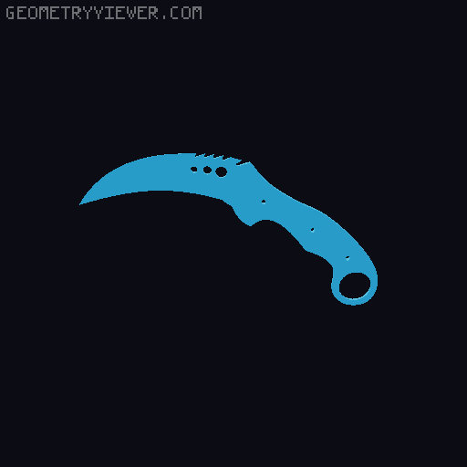 CS:GO Talon Knife 3D model thumbnail