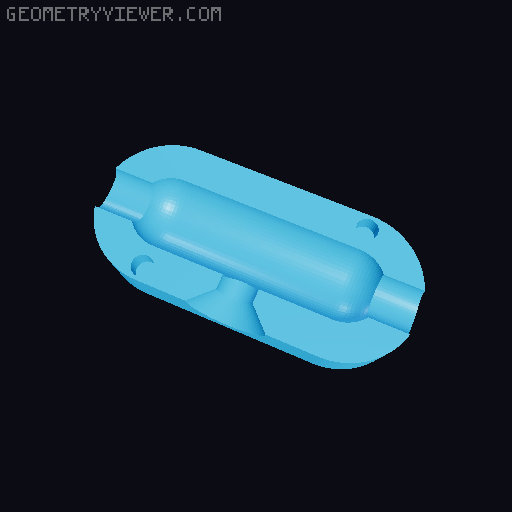 A form for injecting hot glue to hermetically seal the wire connection 3D model thumbnail