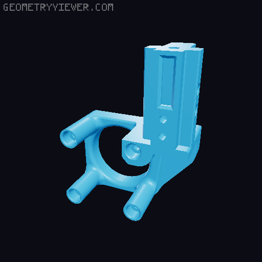 Core XZ motormount with knob tensioner v2 3D model thumbnail
