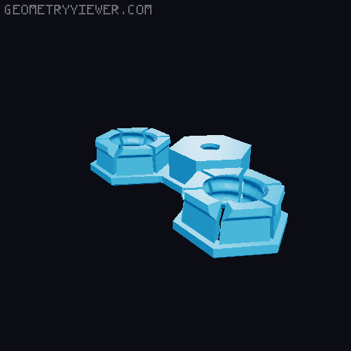 Elegant Screwiverse Inserts for Honeycomb Storage Wall (HSW) 3D model thumbnail