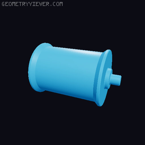 Spool Roller/Holder - Multiple Sizes & Modular Design 3D model thumbnail