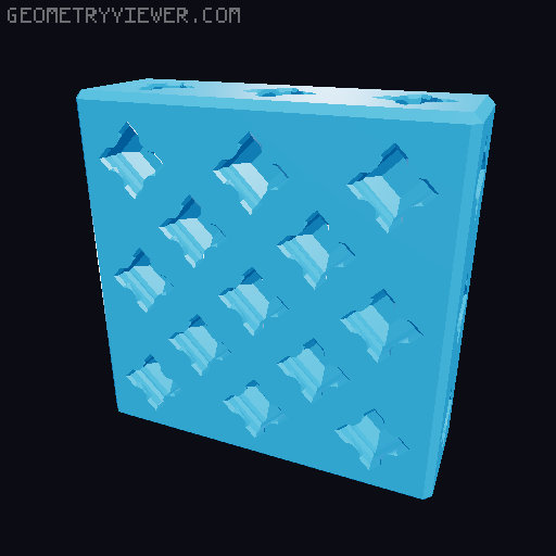 PrintABlok Modular Building Block Base Bloks 3D model thumbnail