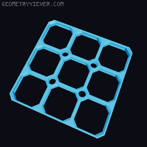 openGrid with Multiboard-compatible screw holes 3D model thumbnail