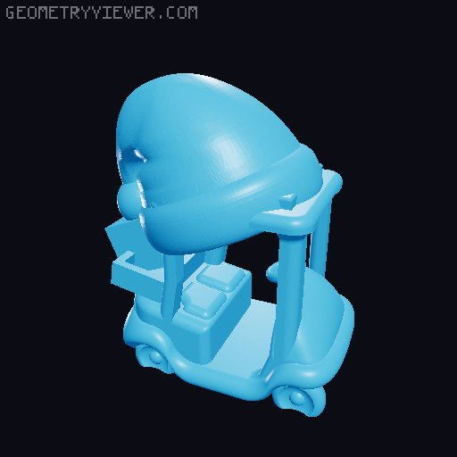 E3DBuggy with Santa hat 3D model thumbnail