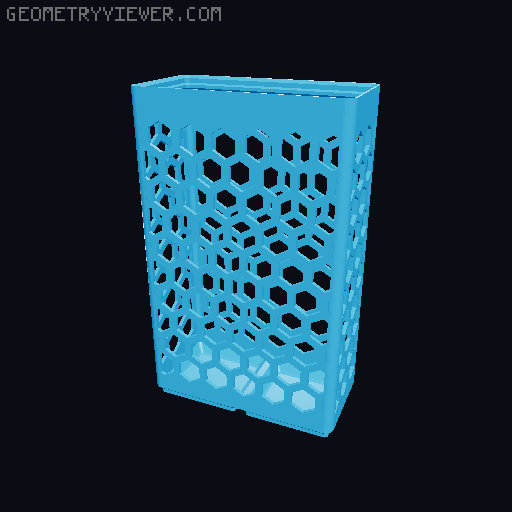 Gridfinity Hex Bins Light all sizes 3D model thumbnail