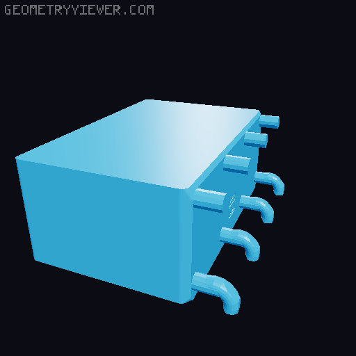 Pegboard Bin 80mmx50mm. Ryobi Screwdriver Holder. Ryobi Battery Holder 3D model thumbnail