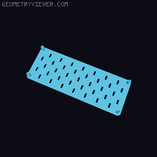 Skadis Pegboard, all sizes 80 to 360mm 3D model thumbnail